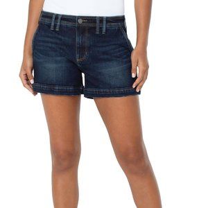 NEW Liverpool A Line Denim Utility Short In Gleason